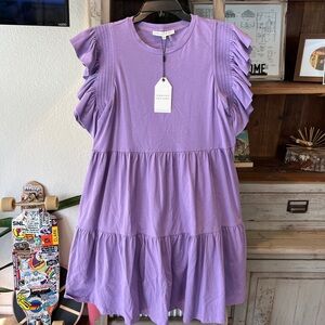 NWT English Factory women’s ruffled babydoll mini dress size medium